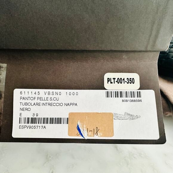 Bottega Veneta Sunday Slipper Size 39 Black Nero NEW US 9 Slip On Casual Shoe - Picture 9 of 14